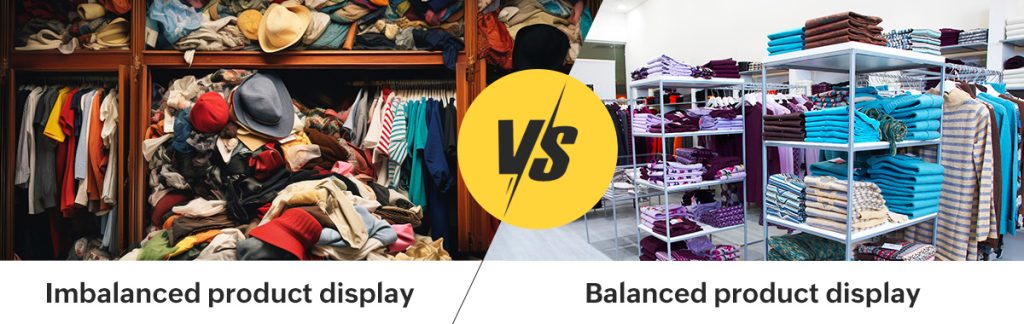 good vs bad visual merchandising