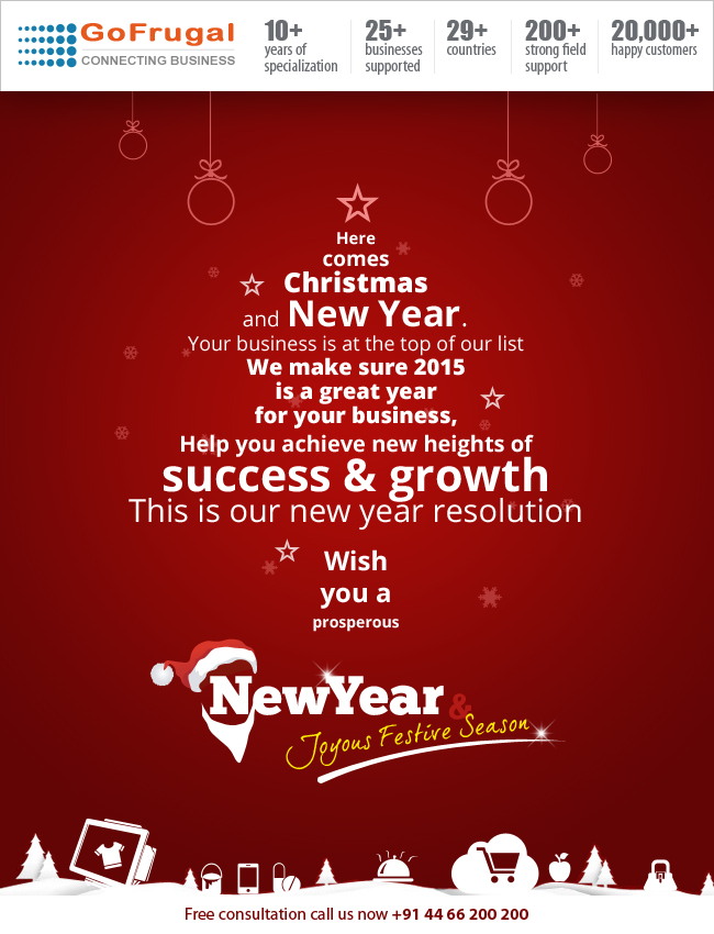 christmas and 2015 new year wishes to customers