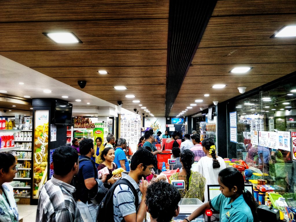 Multiple Retail Billing Counters in a Super market