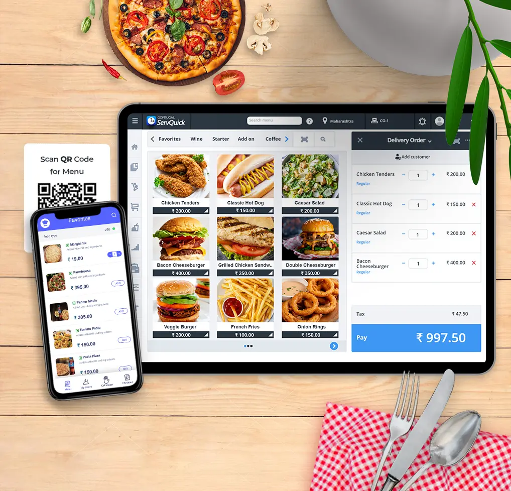 Restaurant on desktop Screen